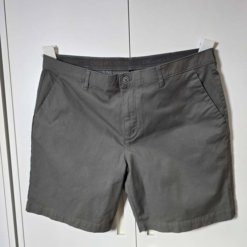 English Laundry Men's Gray Chino Shorts Size 40